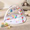 Costway Baby Play Gym Mat Thicker Tummy Time Mat with 5 Detachable Hanging
